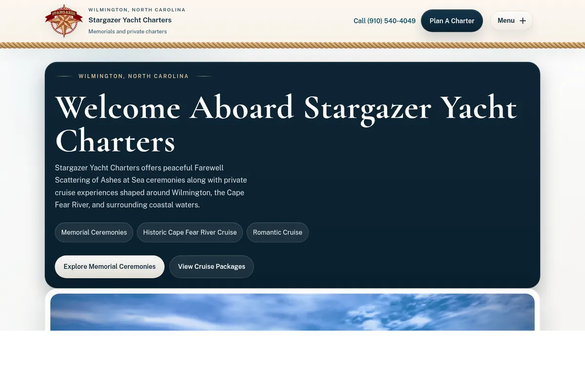 Stargazer Yacht Charters — homepage
