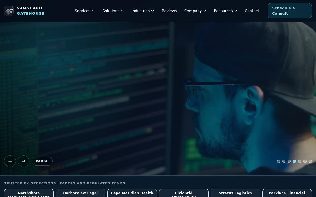 Vanguard Gatehouse — homepage